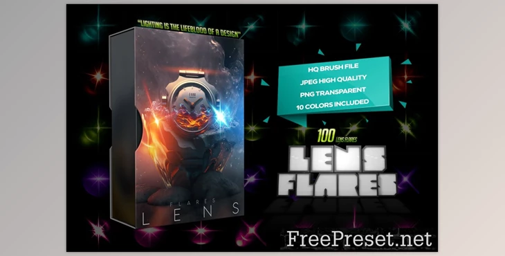 Download Lens Flares – 100 Lighting Effects NC6R8R7