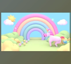 Download Rainbow Grass Land With Unicorn (Videohive 46810371)