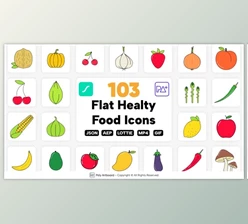 Download Healthy Food Lottie Icons (Videohive 46682756) - AE Project