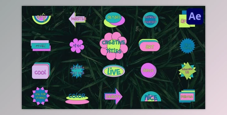 Download Geometric Cartoon Titles for After Effects (Videohive 47196093) - AE Project