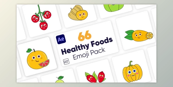 Download Healthy Food Emojies for After Effects (Videohive 47151324) - AE Project