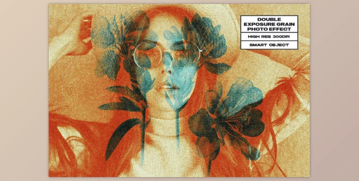 Download Double Exposure Grain Photo Effect CRG3LL9