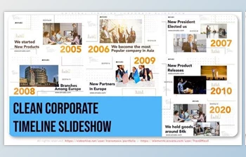 Download <span class='badge badge-warning'>Original</span> Timeline Corporate Slideshow (Videohive 47396124) - AE Project