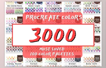 Download Color <span class='badge badge-warning'>Bundle</span> – 3000 Procreate Colors