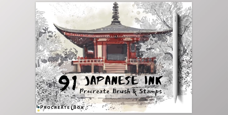 Download 91 Procreate Japanese Ink Brushes