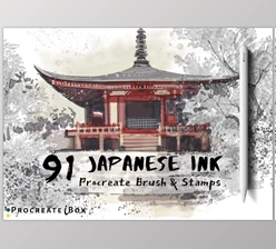 Download 91 Procreate Japanese Ink Brushes