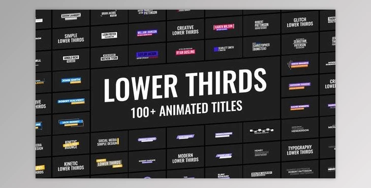 Download 100+ Animated Lower Thirds (Videohive 47434234) - AE Project