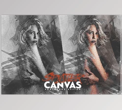 Download Splatter Canvas Photoshop Action