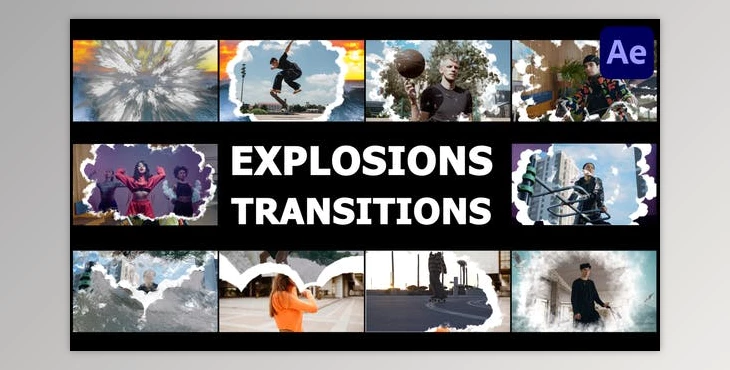 Download Realistic Explosions Transitions for After Effects (Videohive 47190965) - AE Project