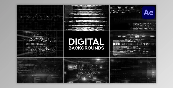 Download Collection Of Digital Backgrounds for After Effects (Videohive 47437114) - AE Project