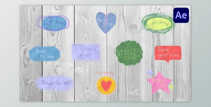 Download Creative Scribble Titles for After Effects (Videohive 47420153) - AE Project