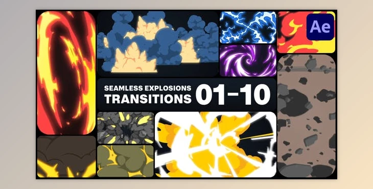 Download Seamless Explosions Transitions for After Effects (Videohive 46868067) - AE Project