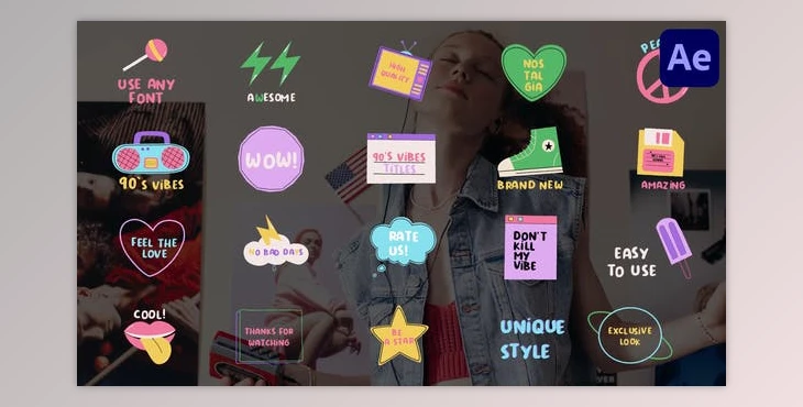 Download 90s Vibes Titles for After Effects (Videohive 47137888) - AE Project