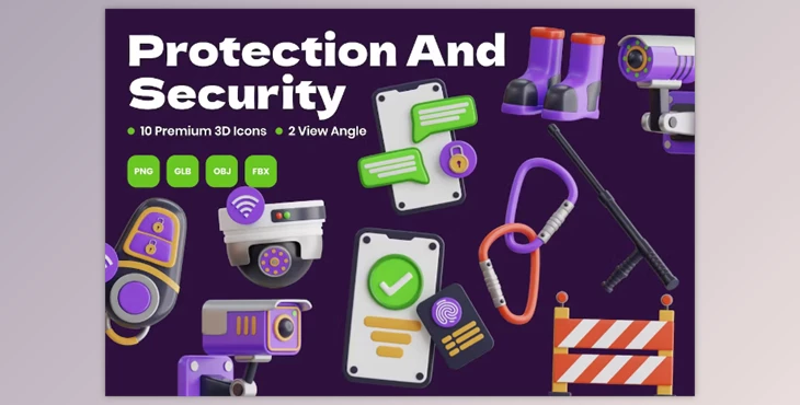 Download Protection and Security 3D Icon EXENDPE