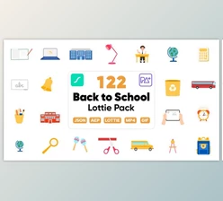 Download Back to School Lottie Elements (Videohive 47534651) - AE Project