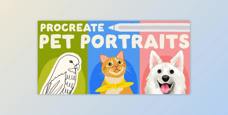 Download Procreate Pet Portraits: 3 Playful Styles