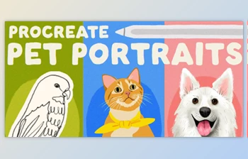Download <span class='badge badge-warning'>Procreate</span> Pet Portraits: 3 Playful Styles