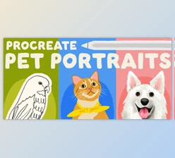 Download Procreate Pet Portraits: 3 Playful Styles