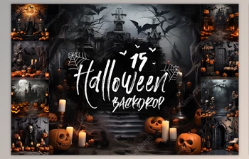 Download Halloween Digital Backdrops <span class='badge badge-warning'>Bundle</span>