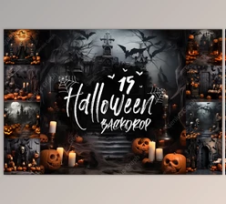 Download Halloween Digital Backdrops Bundle