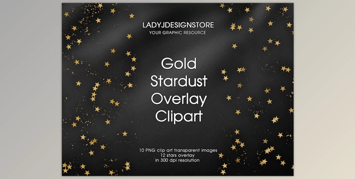 Download Seamless Gold Stardust Overlays