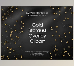 Download Seamless Gold Stardust Overlays