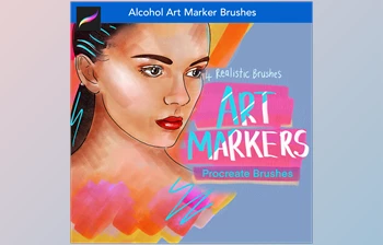 Download Alcohol Art Markers <span class='badge badge-warning'>Procreate</span> Brushes
