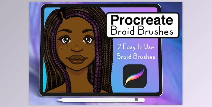 Download Braid Hair Brushes for Procreate (Easy Braids) NEF86KS