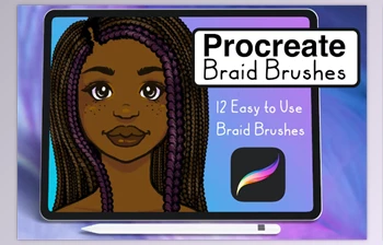 Download Braid Hair Brushes for Procreate (<span class='badge badge-warning'>Easy</span> Braids) NEF86KS