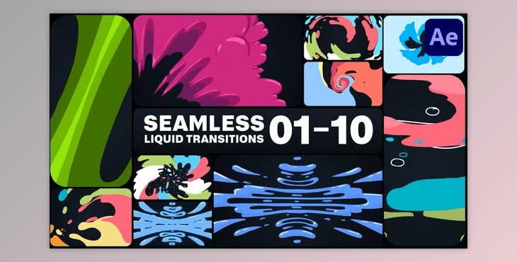 Download Seamless Liquid Transitions for After Effects (Videohive 47530373) - AE Project