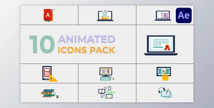 Download Education Icons Pack for After Effects (Videohive 47548054) - AE Project