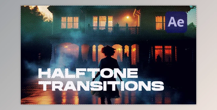 Download Halftone Dots Transitions (Videohive 47585796) - AE Project
