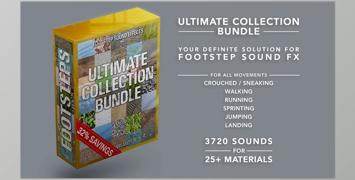 Download Footsteps Sound FX – Ultimate Collection Bundle v5.1