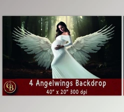 Download 4 Angelwings Backdrops 40×20″ 300dpi