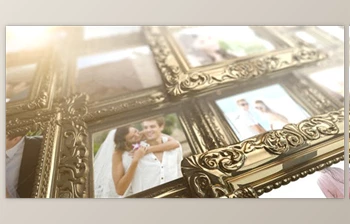 Download Slideshow <span class='badge badge-warning'>Glossy</span> Gold Vintage Frames (Videohive 7616685) - AE Project