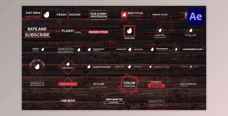 Download Minimal Modern Titles Pack for After Effects (Videohive 47381557) - AE Project