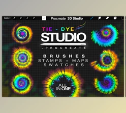 Download Tie Dye Brushes Studio Procreate