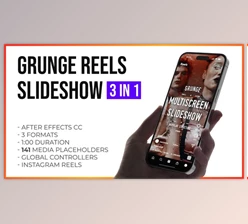 Download Grunge Grid Multiscreen Slideshow Reels and Stories (Videohive 47632698) - AE Project