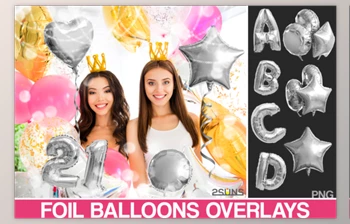Download Foil Number Alphabet Balloon <span class='badge badge-warning'>Overlay</span>