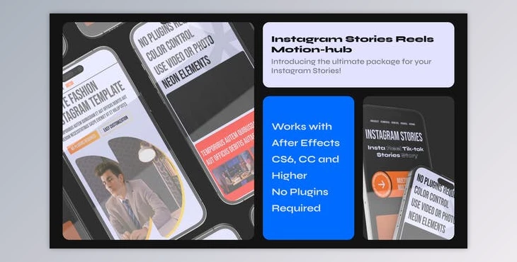 Download Instagram Stories-Reels for Youtube and Tik Tok (Videohive 47602723) - AE Project