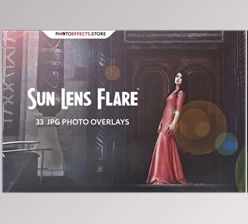 Download 33 Sun Lens Flare Photo Overlays Set
