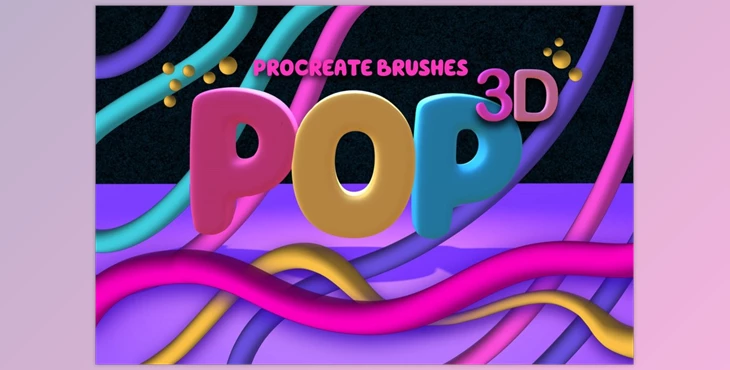 Download Pop 3D Brushes for Procreate