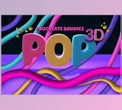 Download Pop 3D Brushes for Procreate