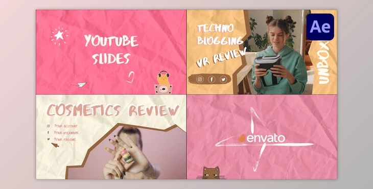Download Hand Made Youtube Endscreens for After Effects (Videohive 47585804) - AE Project
