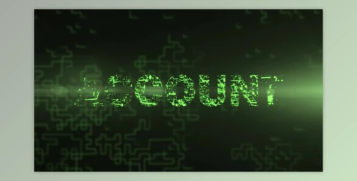 Download Account – Digital Text Animation (Videohive 47607777)