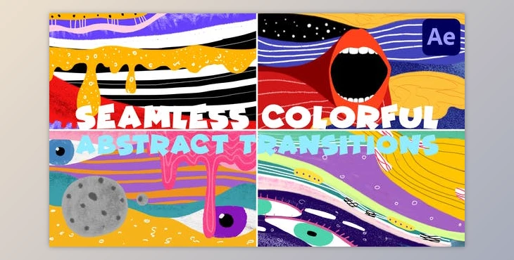 Download Seamless Colorful Abstract Transitions | After Effects (Videohive 47661376) - AE Project