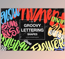 Download Groovy Lettering Shapes KJ73CTE