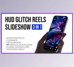 Download Hud Glitch Splitscreen Slideshow Reels and Stories (Videohive 47710264) - AE Project
