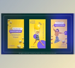Download International Day of Happiness Emoji Instagram Story (Videohive 47863305) - AE Project