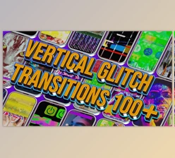 Download 110 Vertical Glitch Transition Pack (Videohive 47875253) - AE Project
